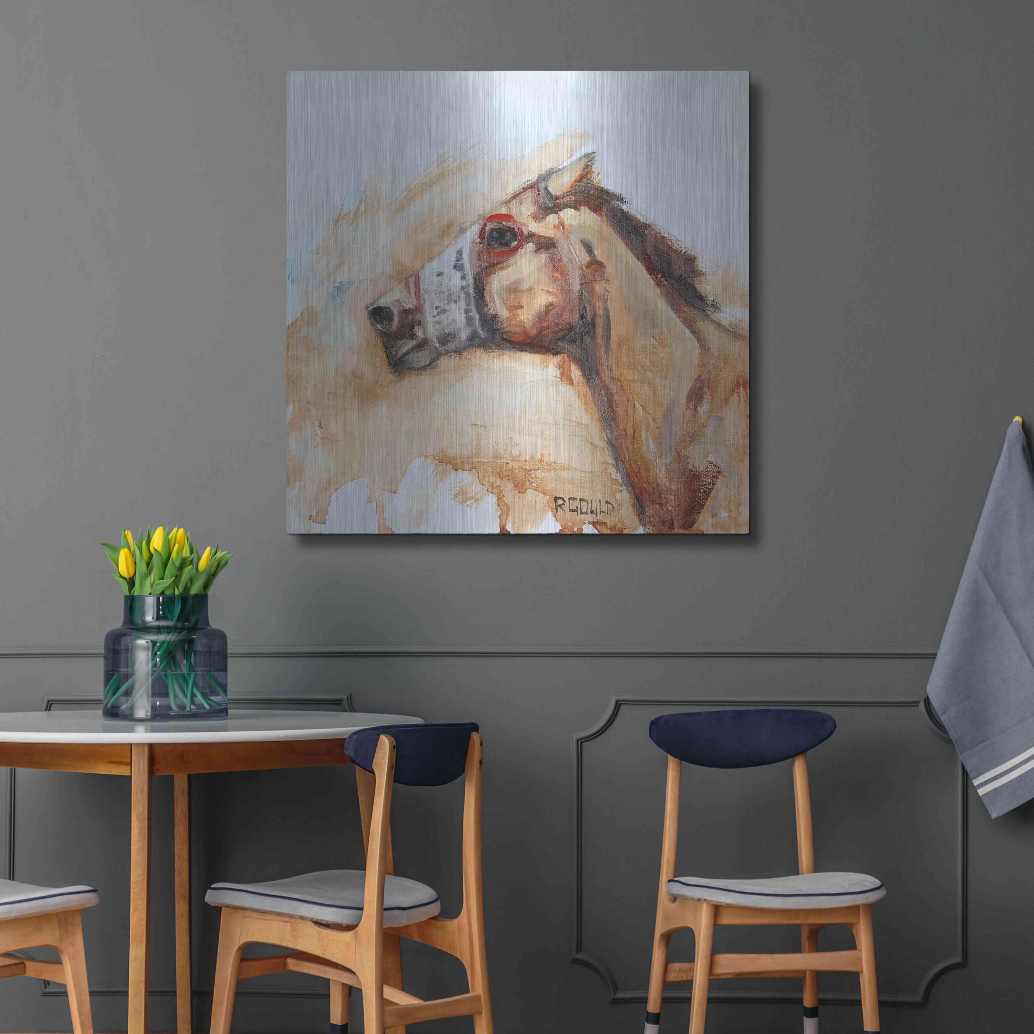 Luxe Metal Art 'Racin'' by Renee Gould, Metal Wall Art, 36