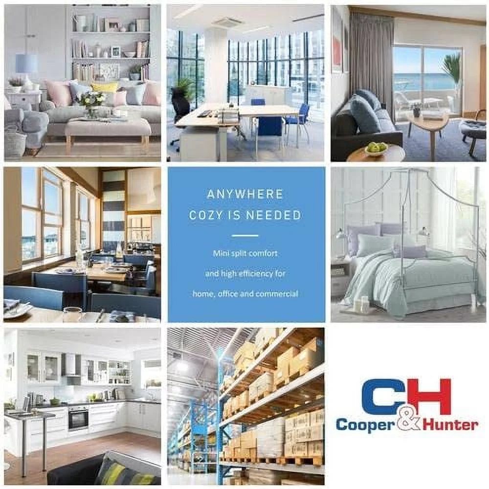 Cooper & Hunter Mini Split Air Conditioner Heat Pump 2 Zone 18000 24000 BTU