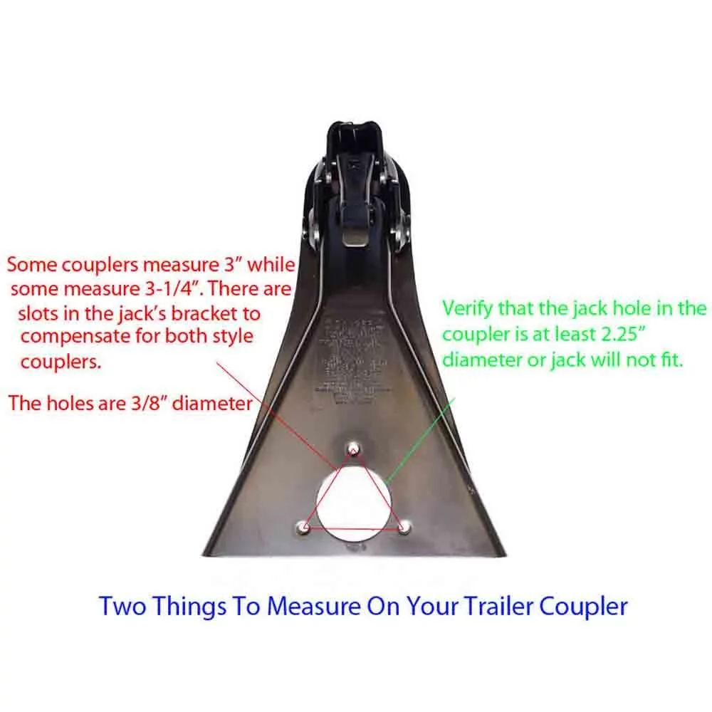 Bulldog A-Frame Sidewind Trailer Jack With Caster & Mounting Hardware (JB-155157-14)