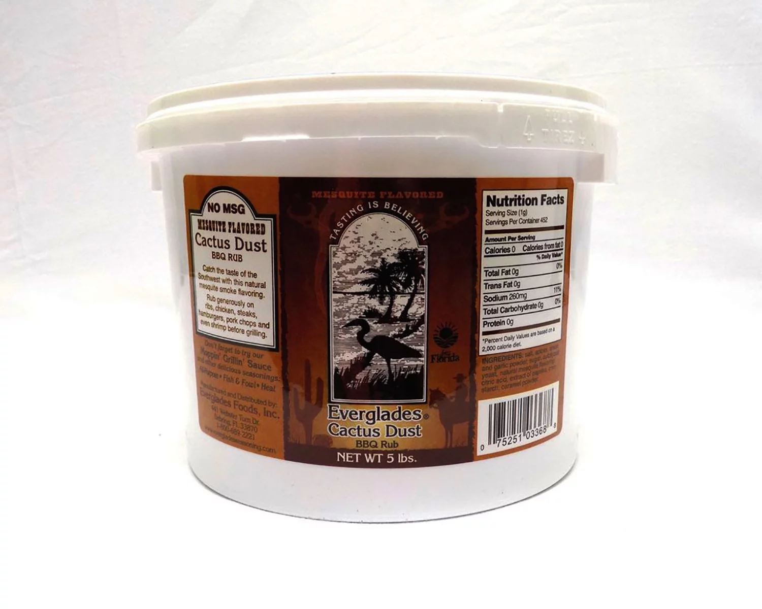 Everglades Seasoning Cactus Dust 5 lb Tub Bulk Restaurant Size