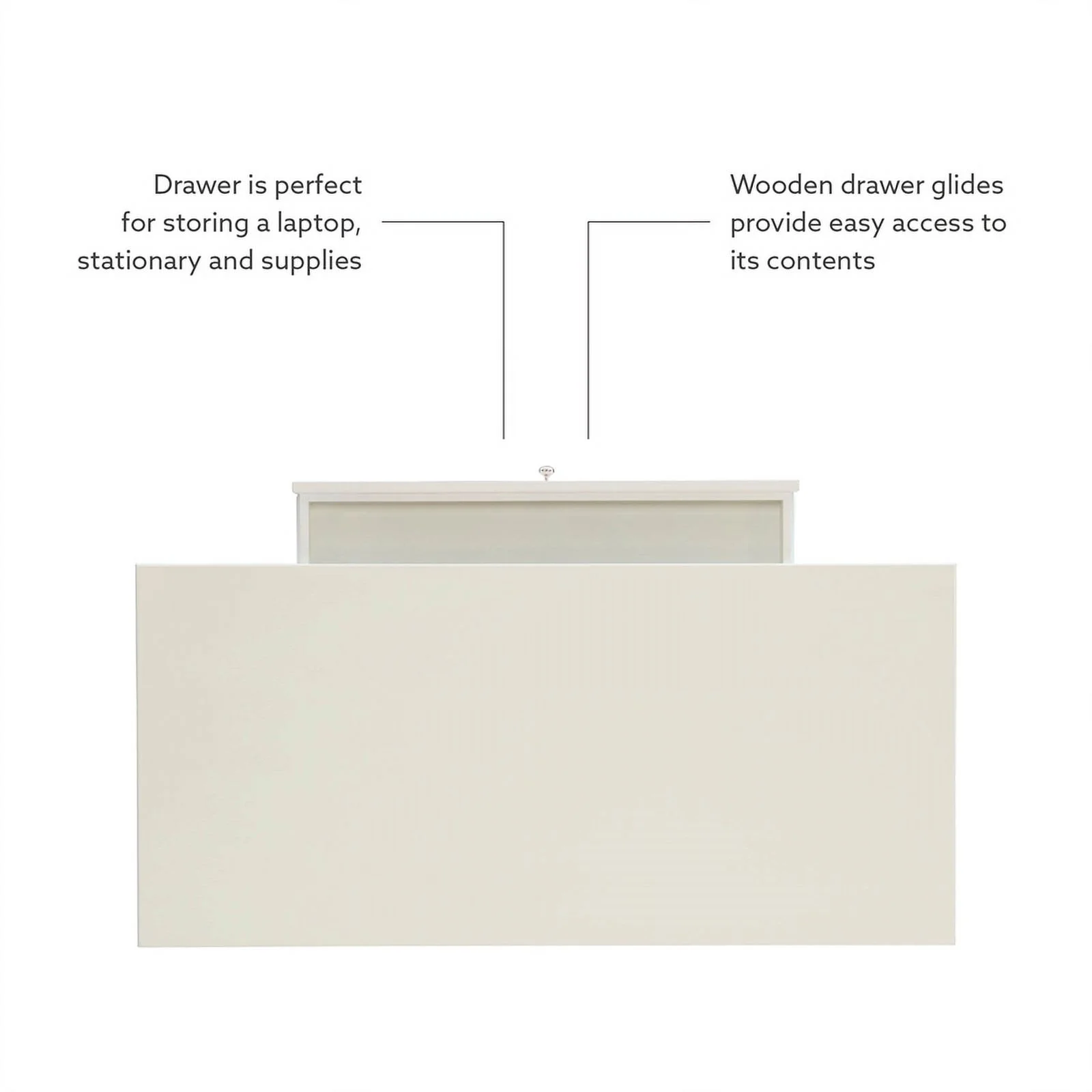 Linon Evans Wood One Drawer Desk in White