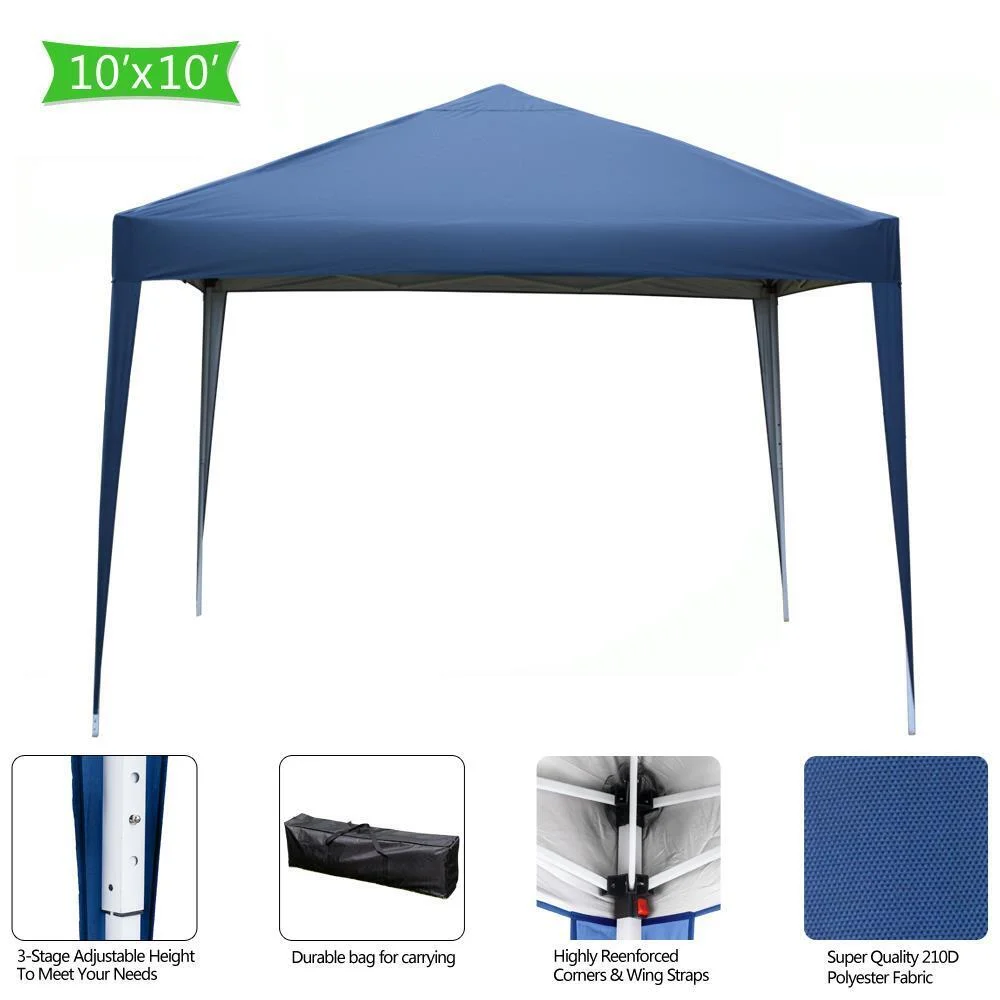 10'X10' Ez Pop Up Canopy Outdoor Patio Wedding Party Tent Folding Gazebo Us