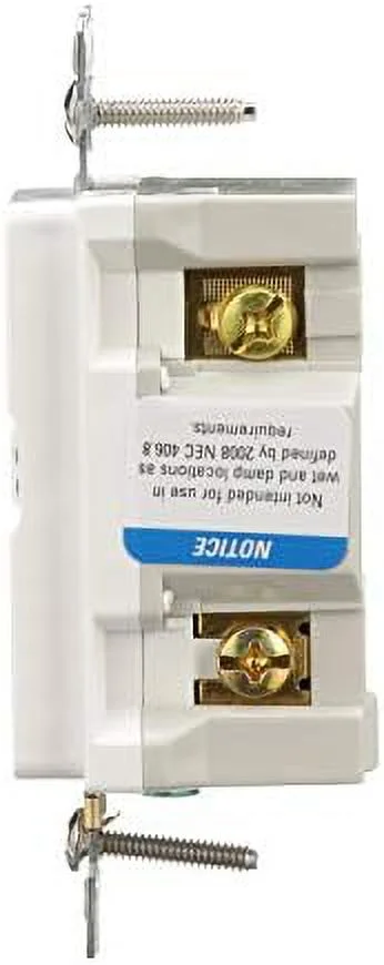 trsgf15w arrow tamper resistant duplex gfci receptacle, 125 vac, 15 a, 2 pole, 3 wire, white