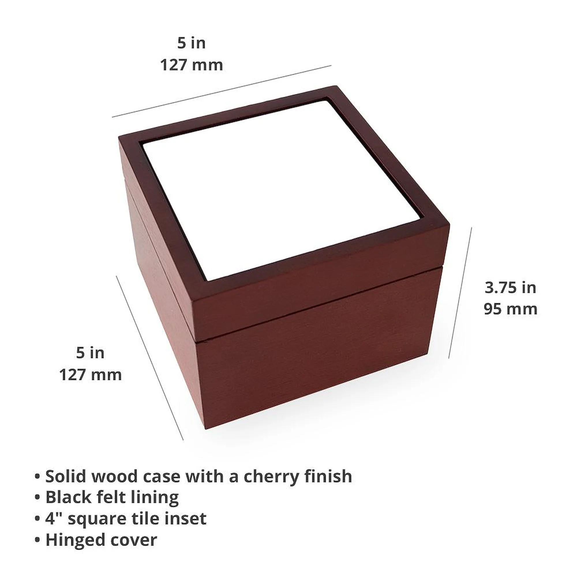 CafePress - I Heart Snow - Keepsake Box, Finished Hardwood Jewelry Box, Velvet Lined Memento Box