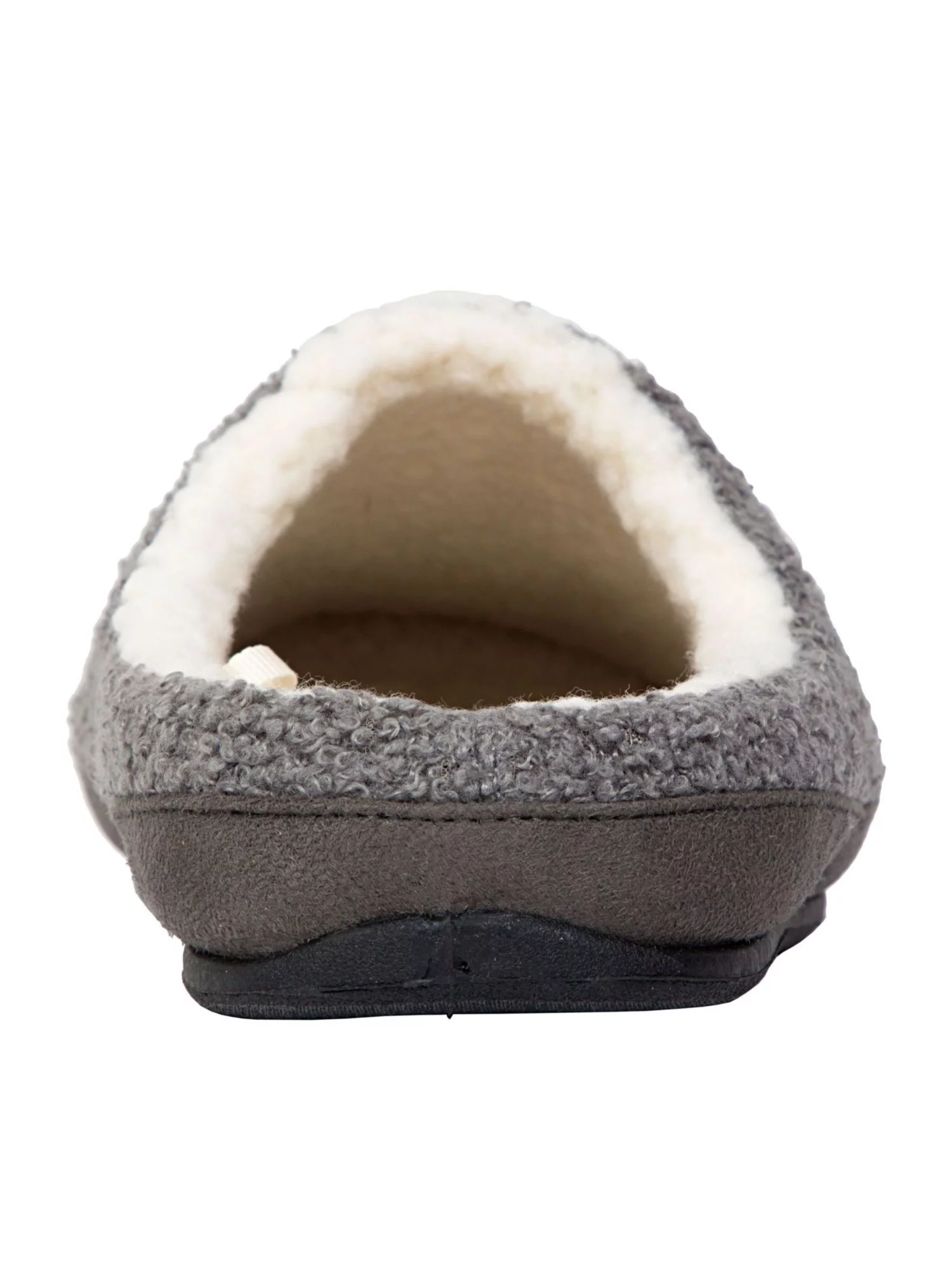 DEER STAGS SLIPPEROOZ Mens Gray Smiley Face Cushioned Round Toe Slip On Slippers Shoes 9 M