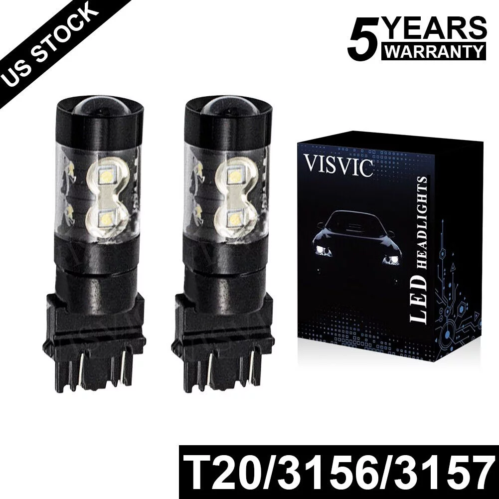 For GMC Sierra 1500 2500 HD 1999-13 White 6000K Switchback LED Turn Signal Light