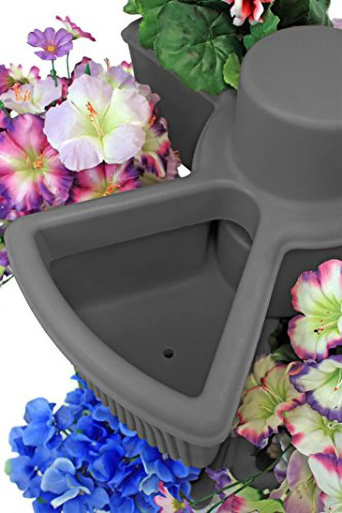 Good Ideas VVG3-SLA Venetian Vertical Garden Planters, Slate, 3-Pack