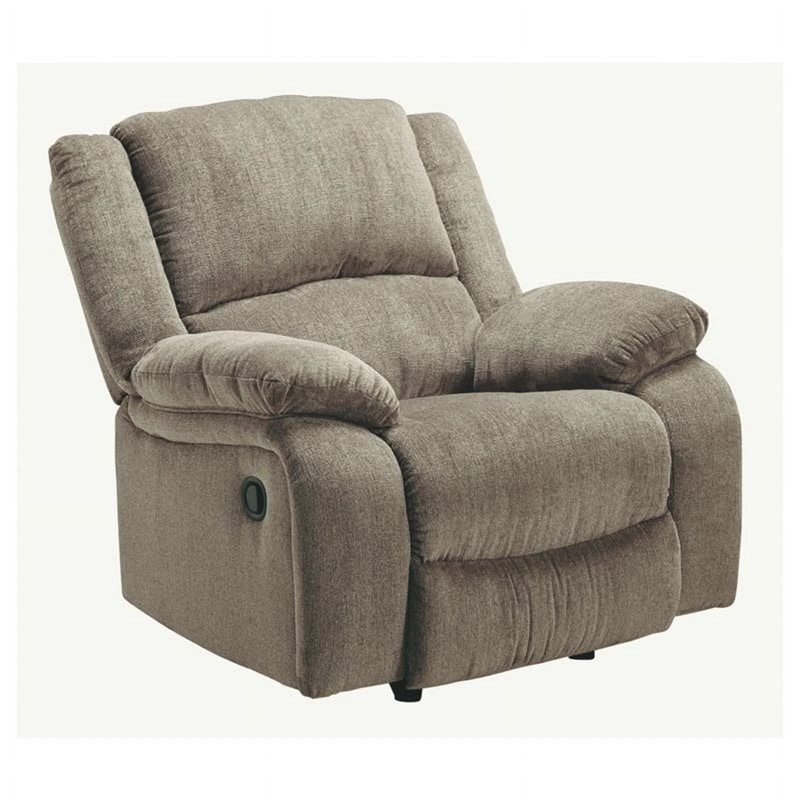 Bowery Hill Contemporary Fabric Rocker Recliner in Pewter Gray