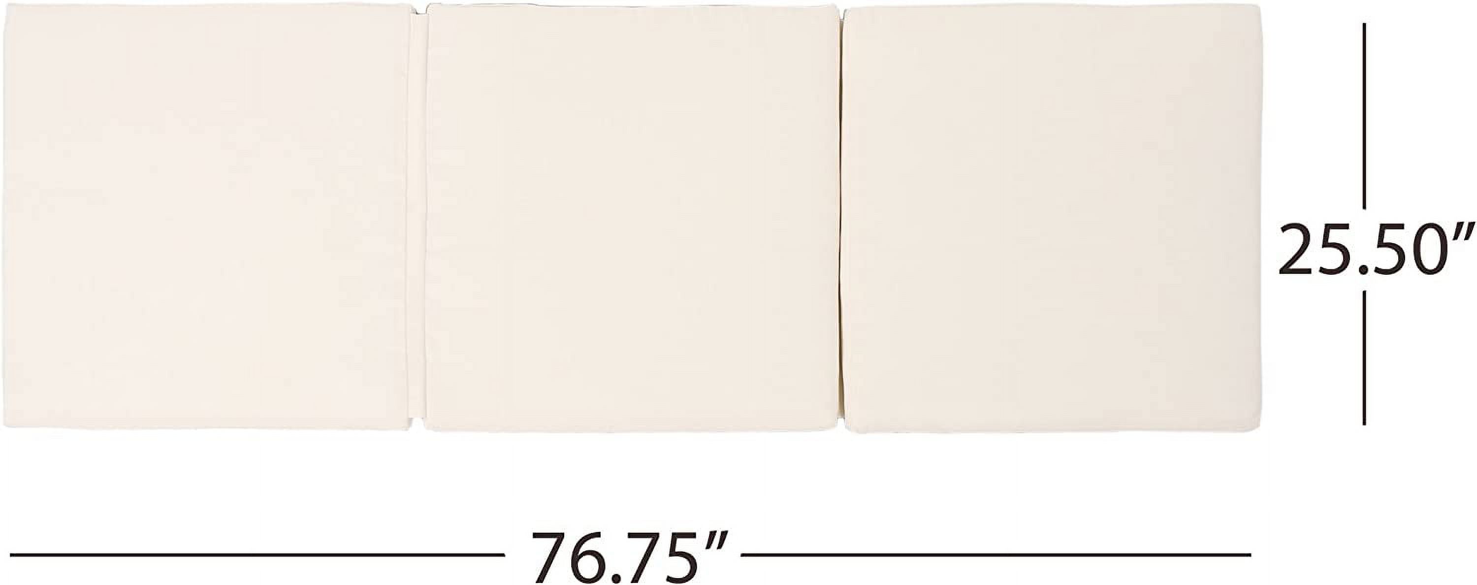 Christopher Knight Home Jamaica Outdoor Water Resistant Foam Chaise Lounge Cushion, Cream, 1 Count (Pack of 1)