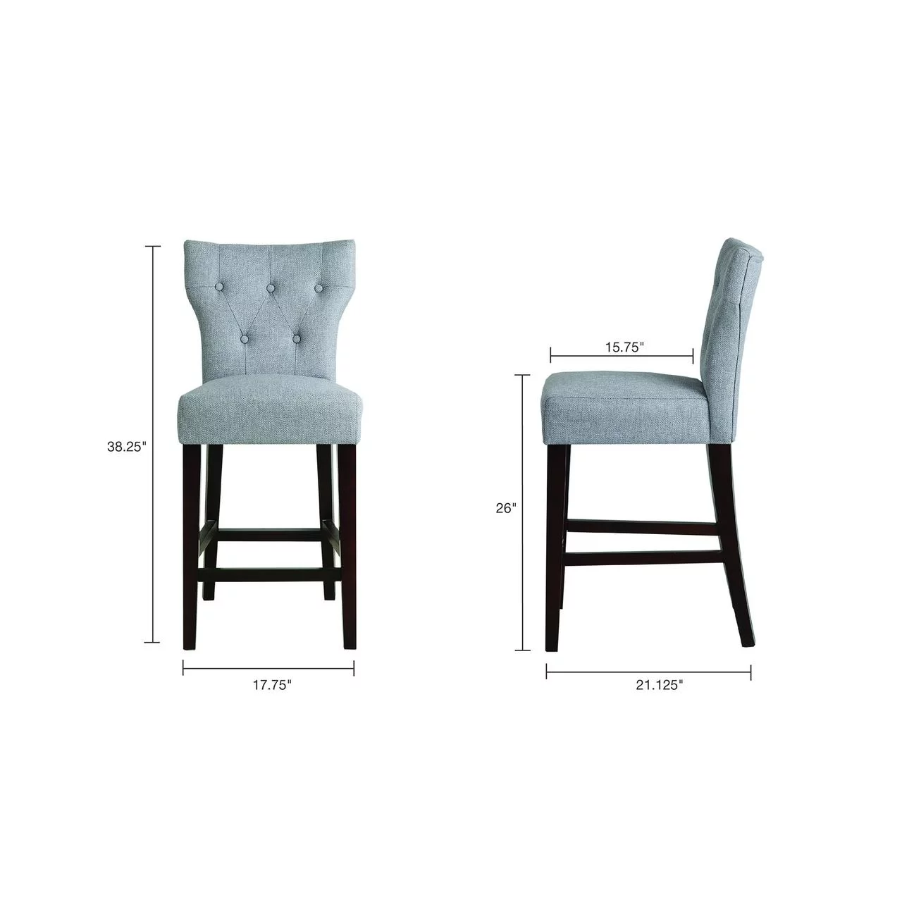 Avila Tufted Back Counter Stool - 20.5 - Elevate Sophistication & Comfort