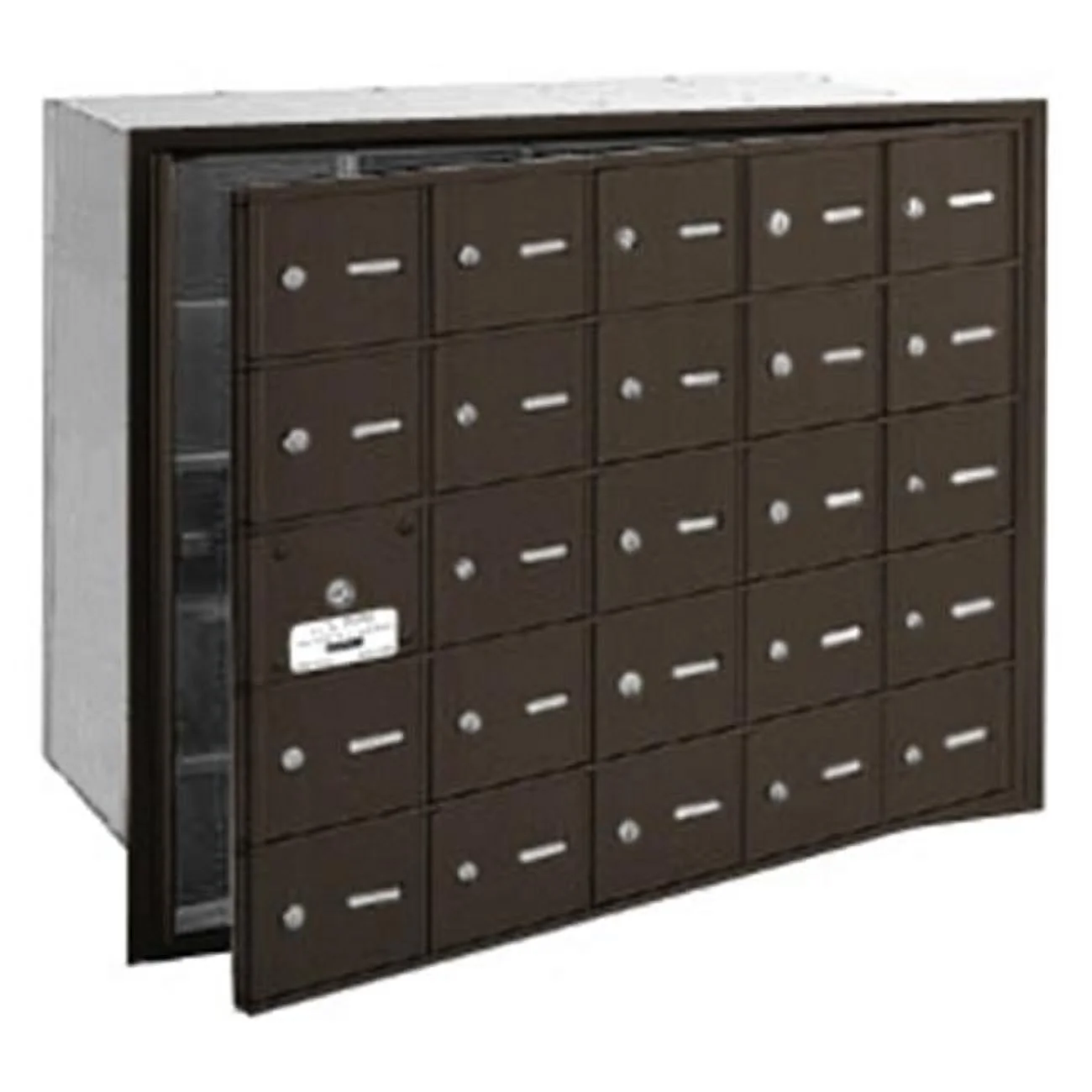 Salsbury Industries  25 Doors 4B+ Horiz Mailbox in Bronze - Front Loading Private Access