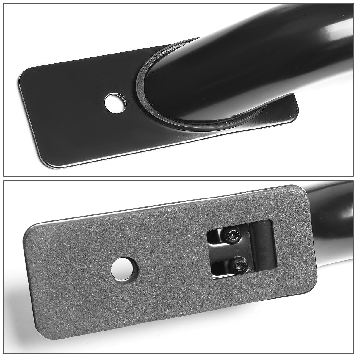 DNA Motoring RAIL-004-BK Pair of Mild Steel Black Truck Side Bar Rail for 1999 to 2007 Silverado / Sierra 6.5 ft Short Bed