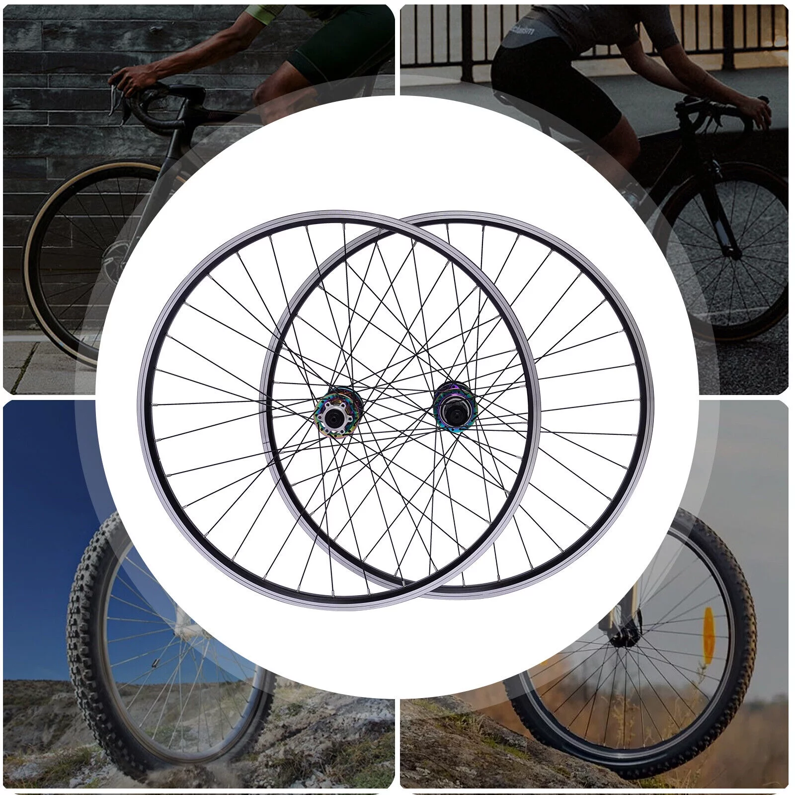 ZhdnBhnos 29'' Mountain Bike Wheelset Aluminum Alloy Hub Rim Disc Brake MTB Front & Rear Wheel Set Quick Release 7/8/9/10/11/12S Cassette