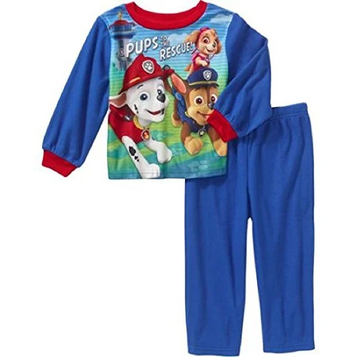 Paw Patrol Toddler Boys Pups To The Rescue Flannel Pajama Set, Size 4T