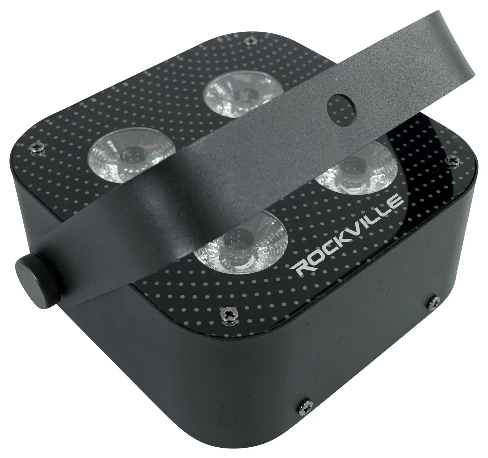 5) Rockville MINI RF4 Black RGBWA+UV DJ/Party LED Wash Lights+DMX Controller+Bag