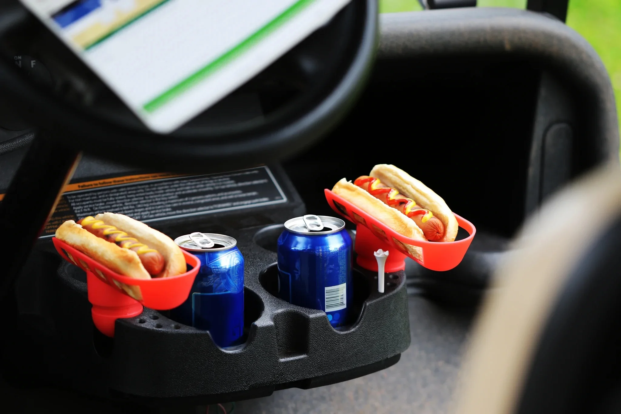 Dog'on Caddy Hands-Free Golf Cart Hotdog Holder