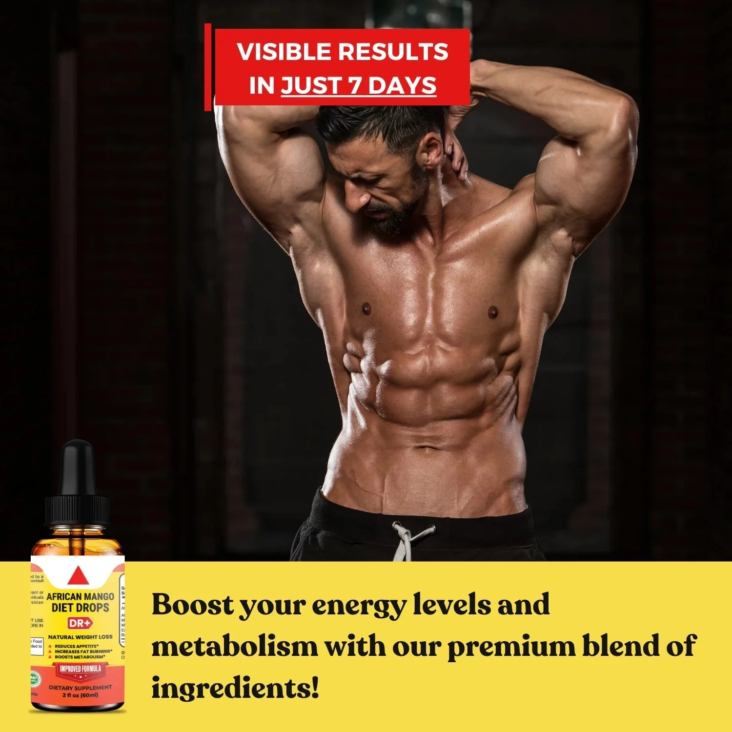 African Mango Wellness Drops - Diet Drops Suppress Appetite Burn Fat Boost Energy Fast Results 2oz