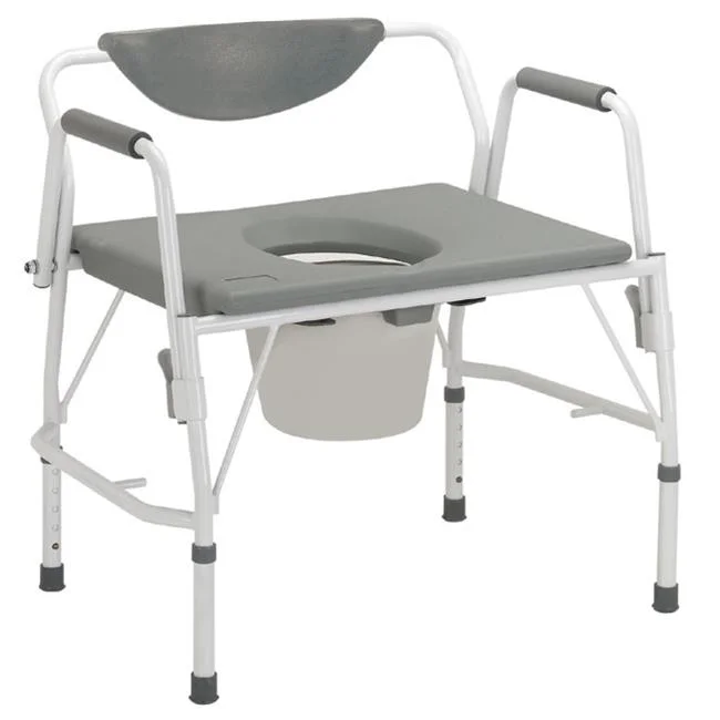 Deluxe Bariatric Drop-Arm Commode Assembled