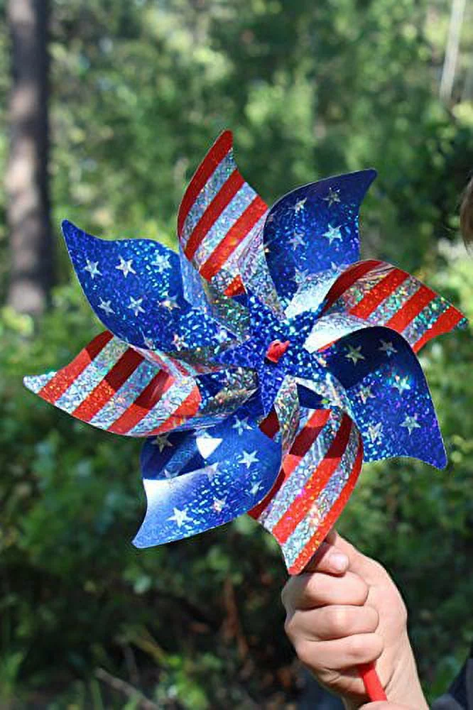 In the Breeze Stars & Stripes Pinwheels (Pack of 8)