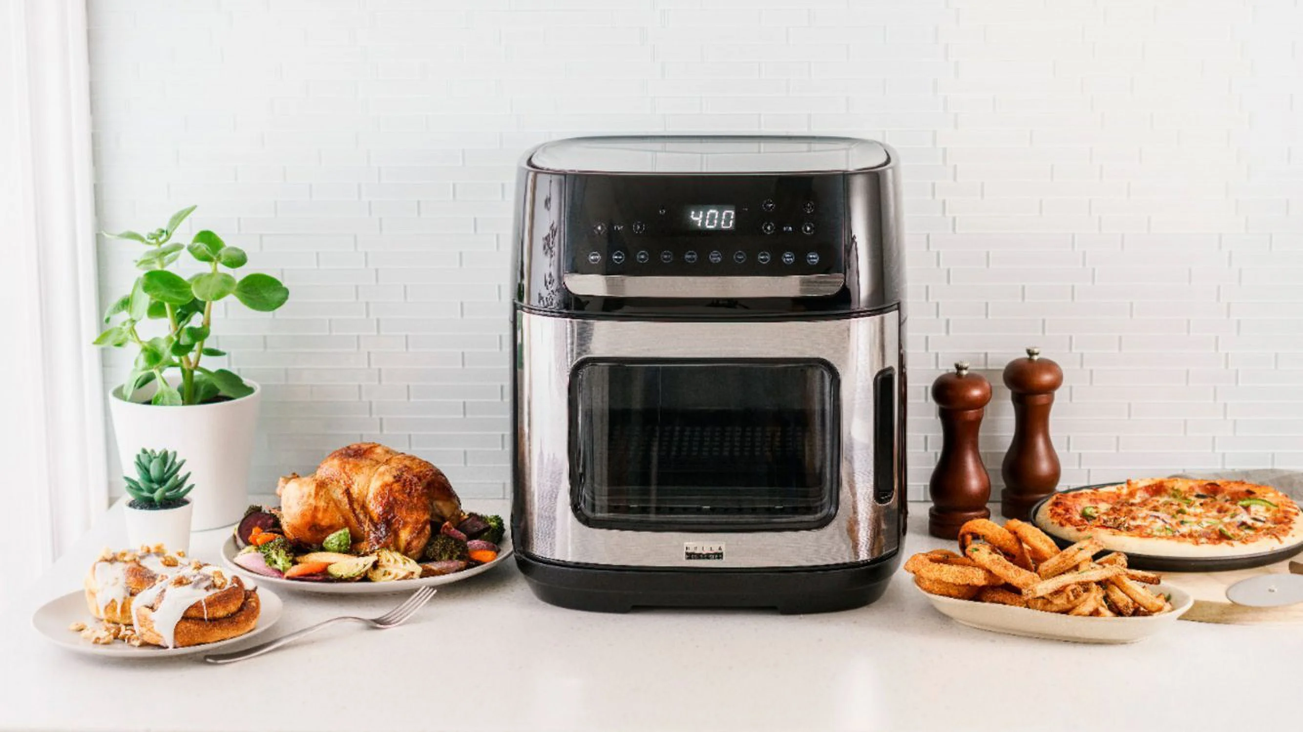 Bella Pro Series - 12.6-qt. Digital Air Fryer Oven - Stainless Steel