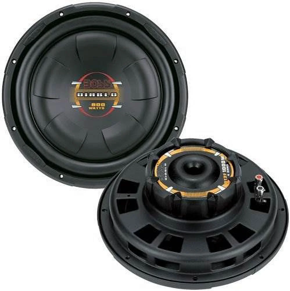 BOSS D10F 10 Inch 1600W Shallow Slim Car Audio Subwoofers + Dual Vented Sub Box