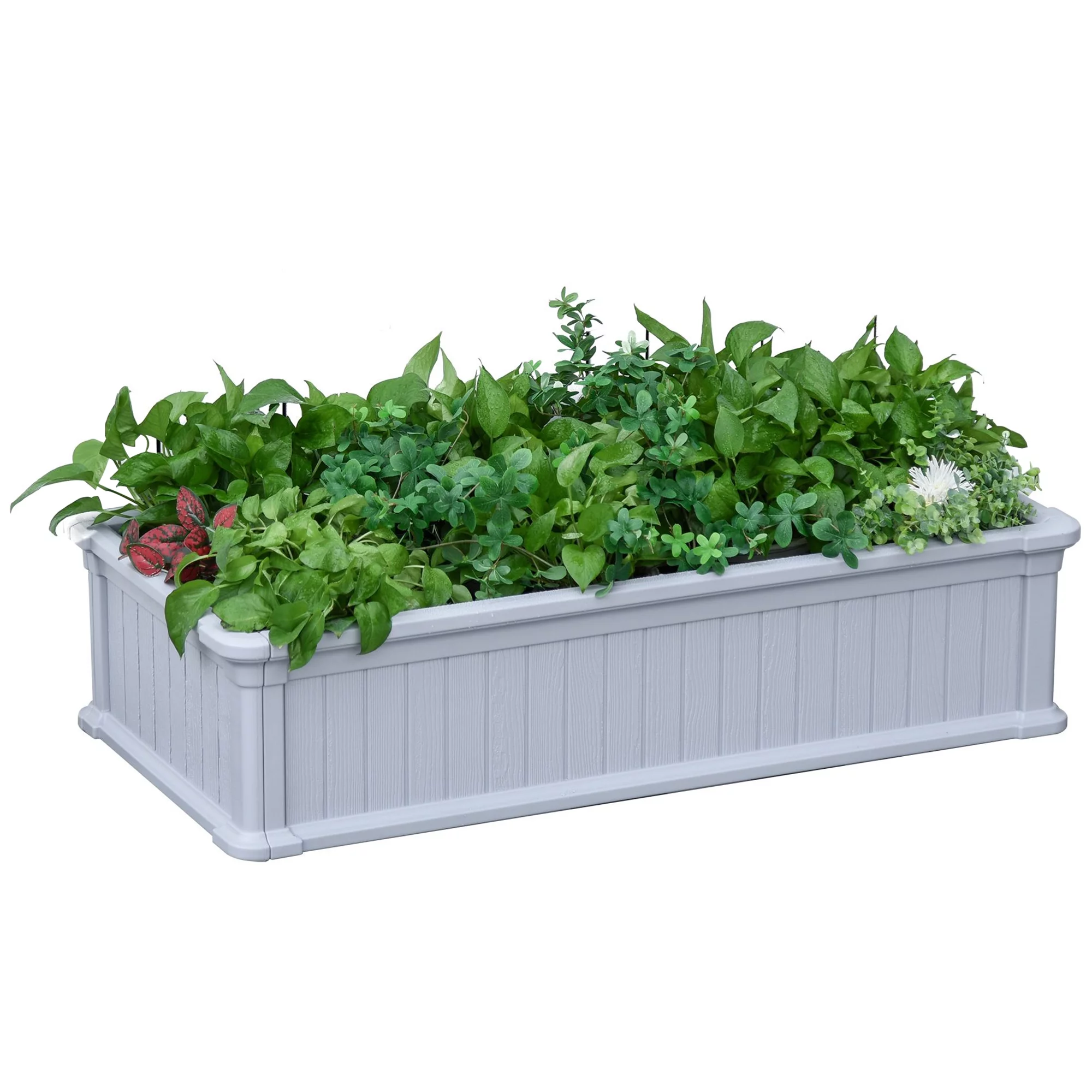 Outsunny Plastic Cultivation Bed Flower, Veggie Planter for Garden, Backyard