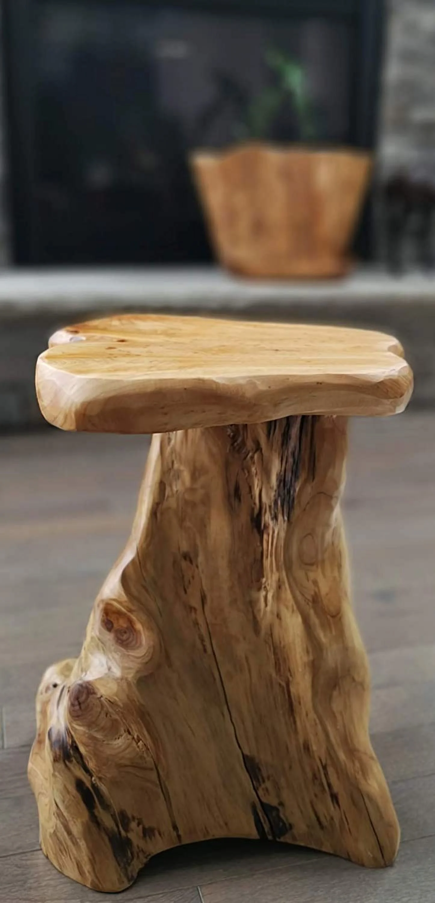 TQNJYGX Cedar Wood Potted Plant Stand Garden Pots Containers Vase Fishbowl Wooden Stand Tall H20.5