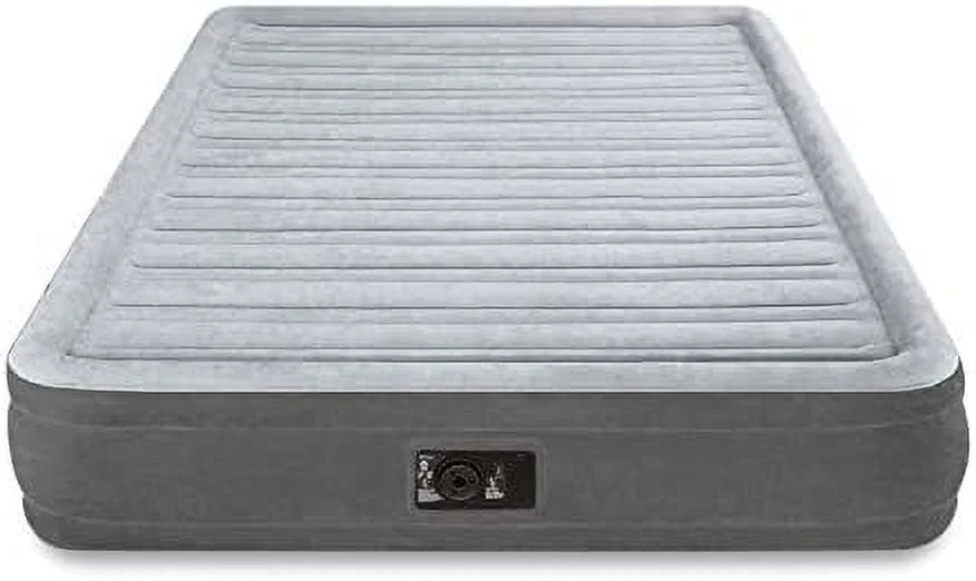 Intex Comfort Plush Mid Rise Dura-Beam Airbed with Built-in Electric Pump, Bed Height 13