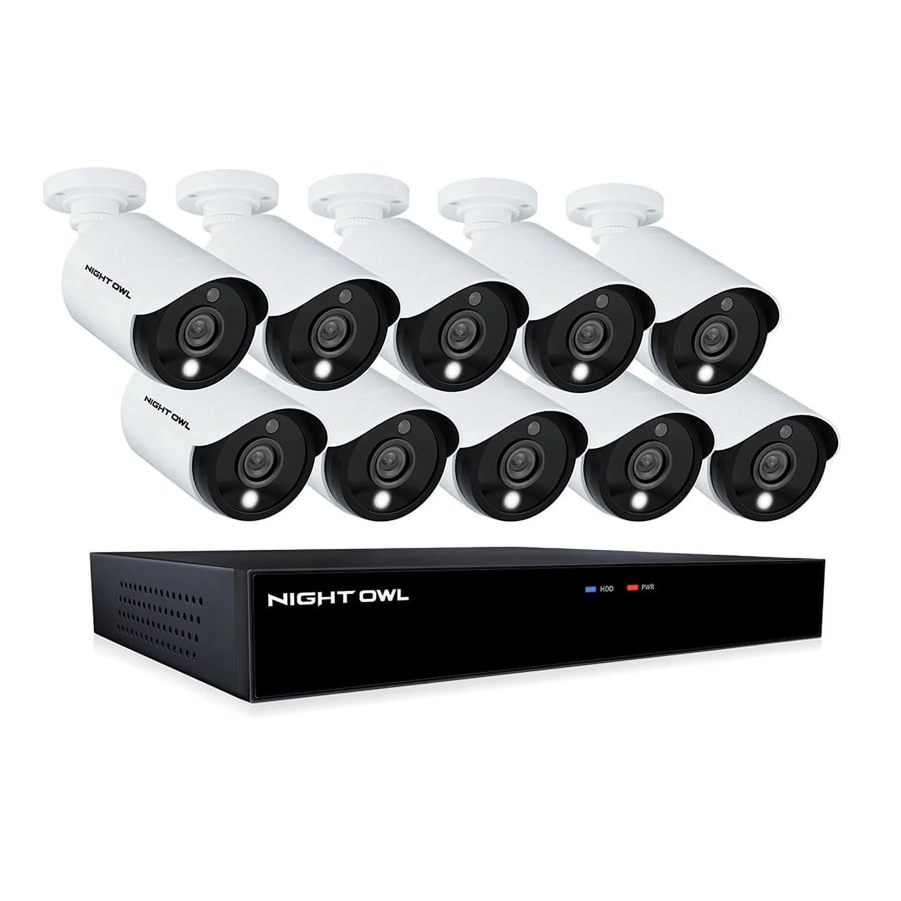 Night Owl 16 Channel DVR, (10) 5MP Wired Spotlight Cameras with 1TB Hard Drive