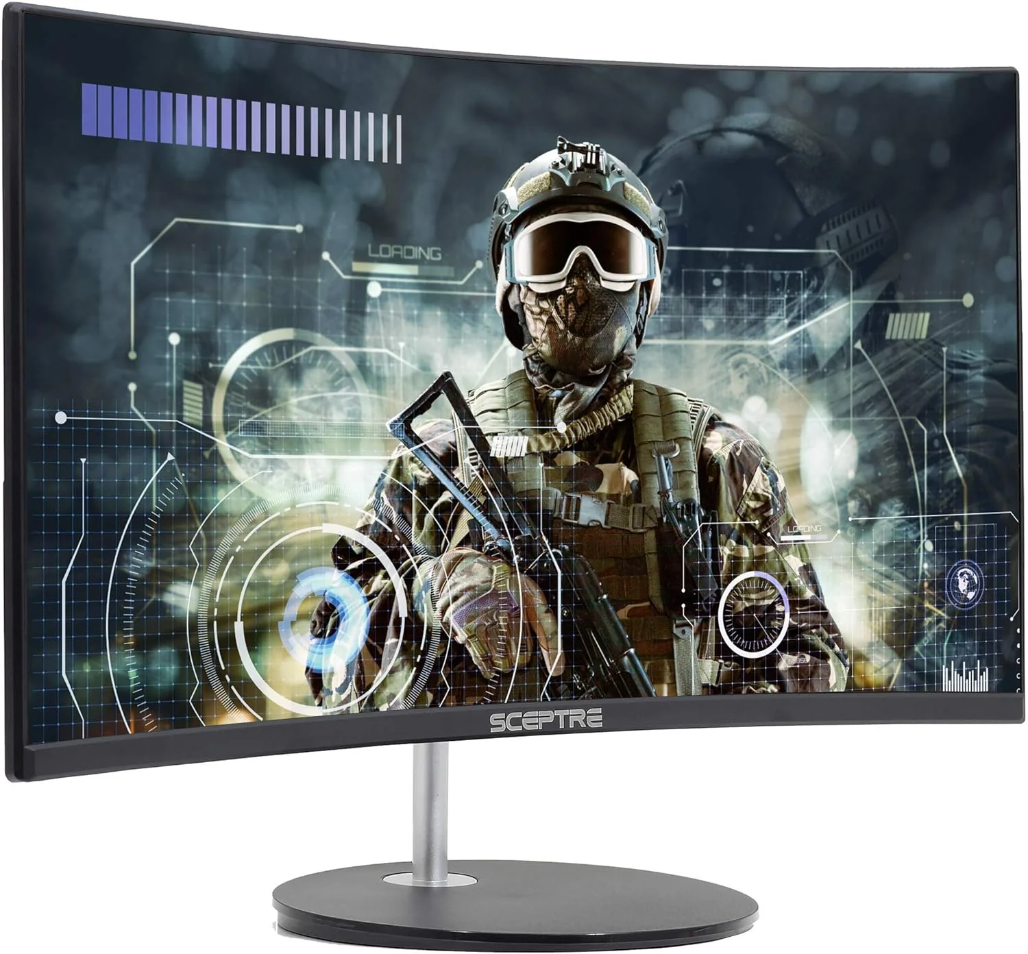 Curved 24-inch Gaming Monitor 1080p 98% sRGB HDMI x2 VGA Build-in Speakers, Machine Black