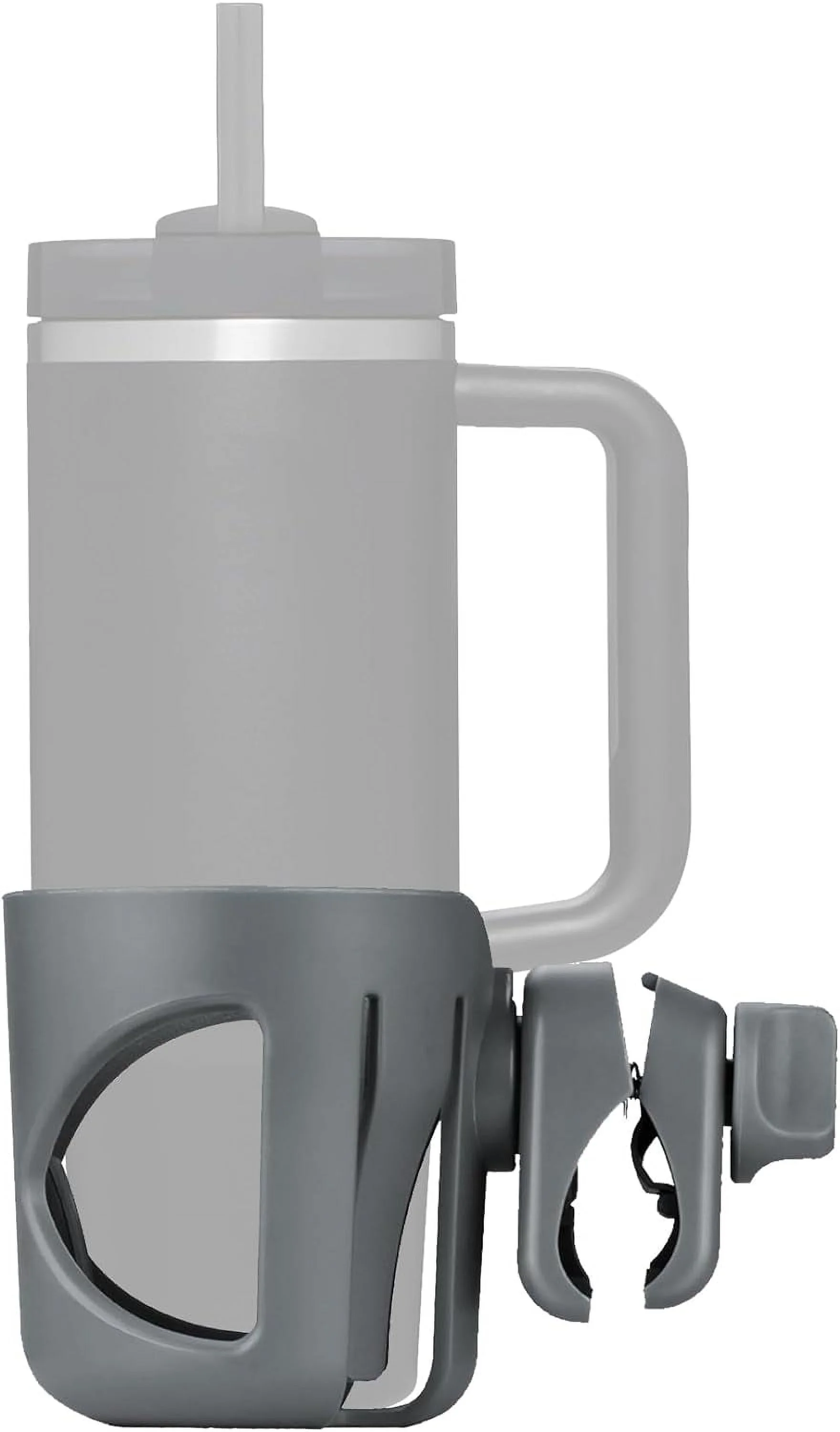 New Stroller Stanley Cup Holder for Stanley Quencher H2.0 (30 & 40 Oz. Models), Also Applicable on Stanley IceFlow (20 & 30 Oz. Models) - Gray