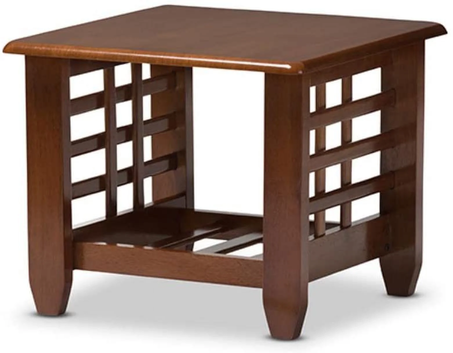 Modern Classic Mission Style Cherry Finished Brown Wood Living Room Occasional End Table