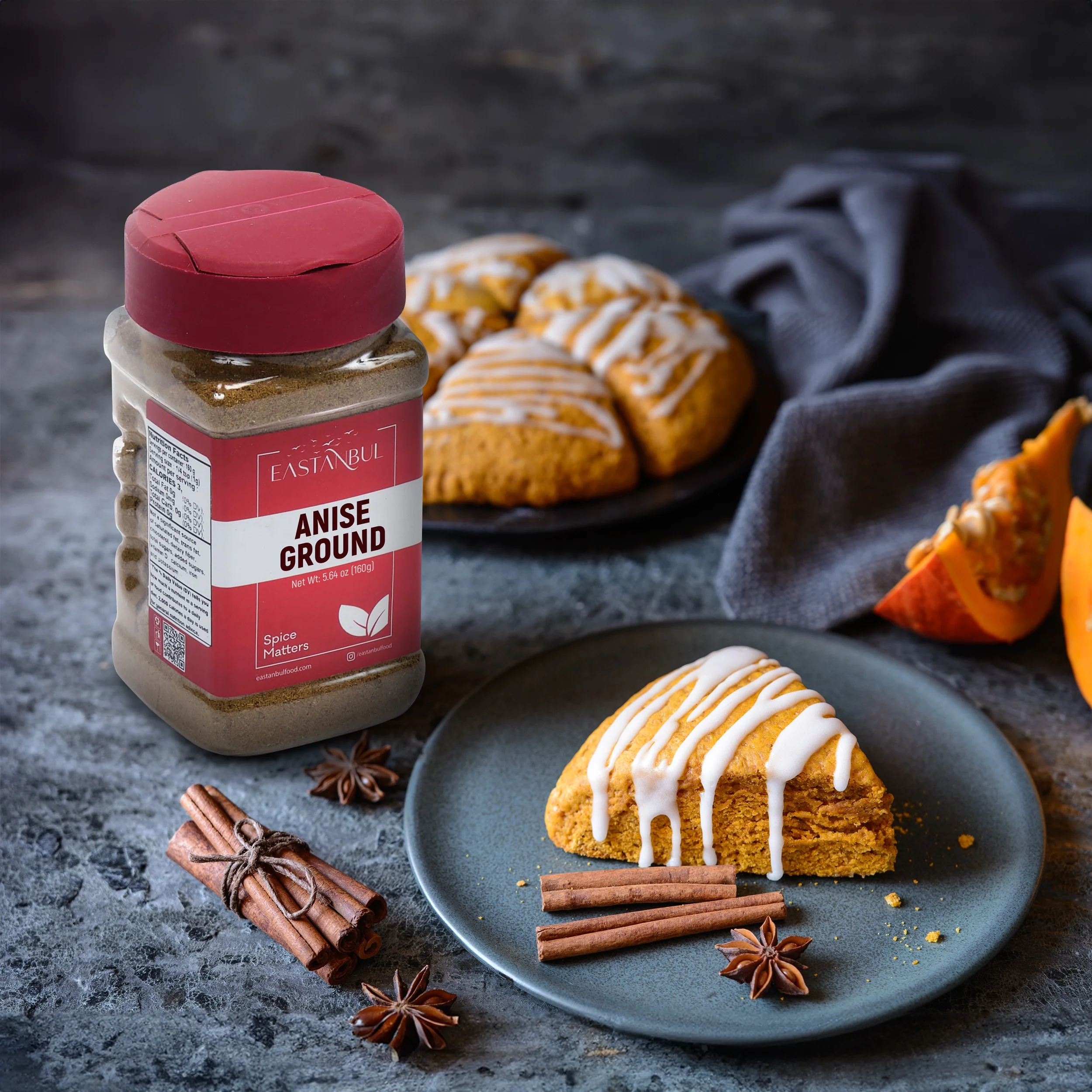 Eastanbul Anise Seeds Powder, 5.64oz Ground Anise Seed