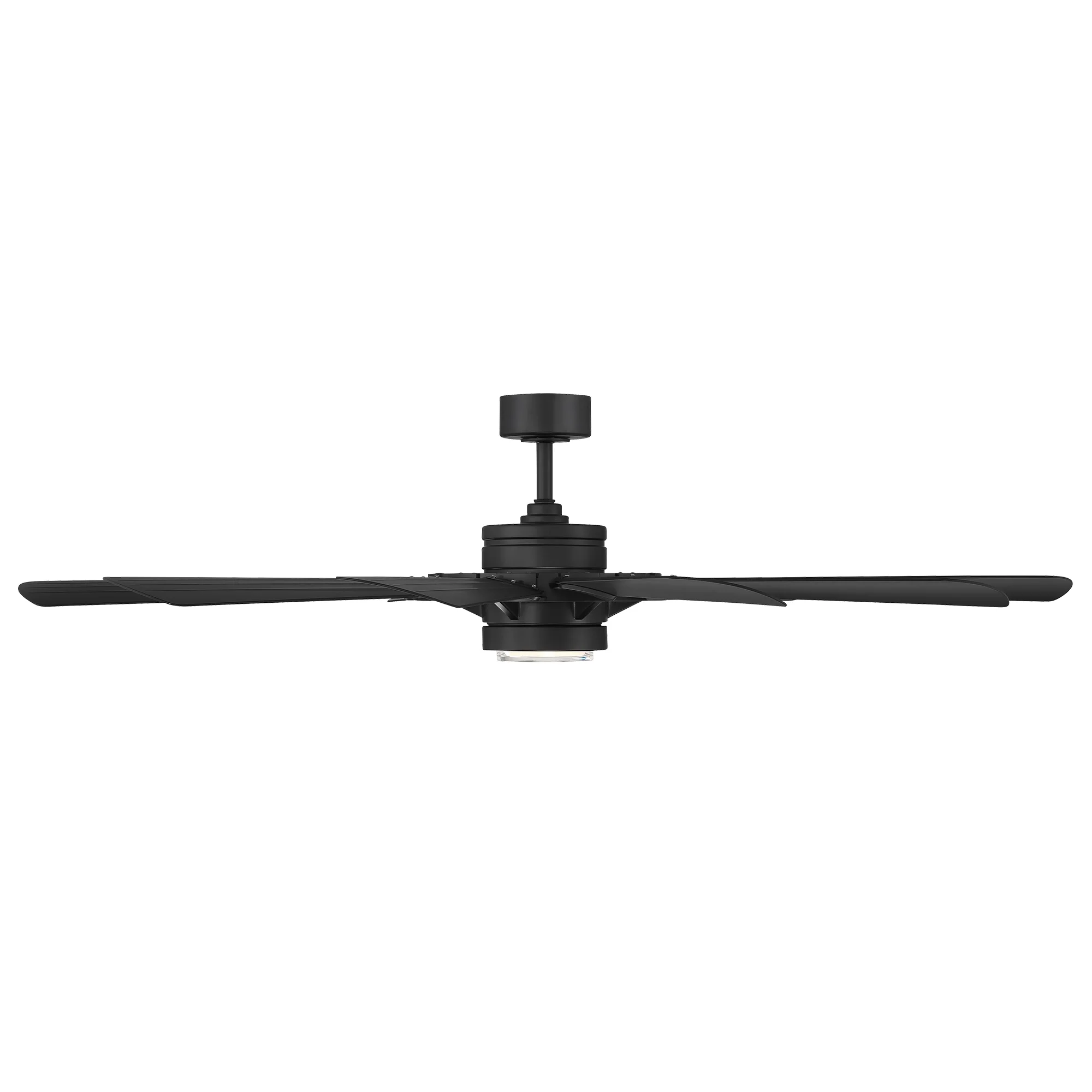 Wyndmill 12-Blade Smart Ceiling Fan 65in Matte Black 3000K LED Light Kit and Remote Control
