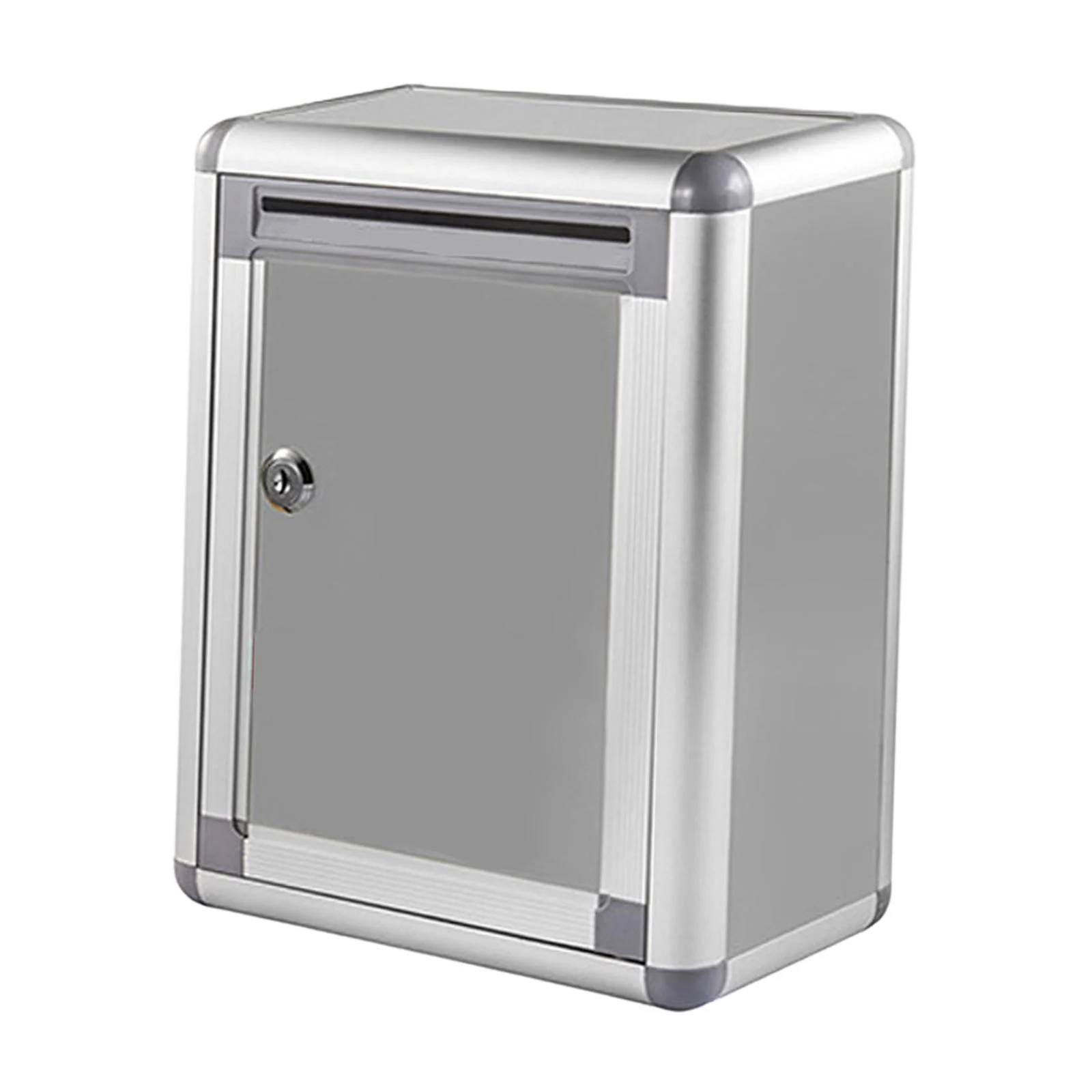 CUTICATE Metal with Key Lock Ballot Comment Box with 2 Keys Weatherproof Charity Collection Donation Box for