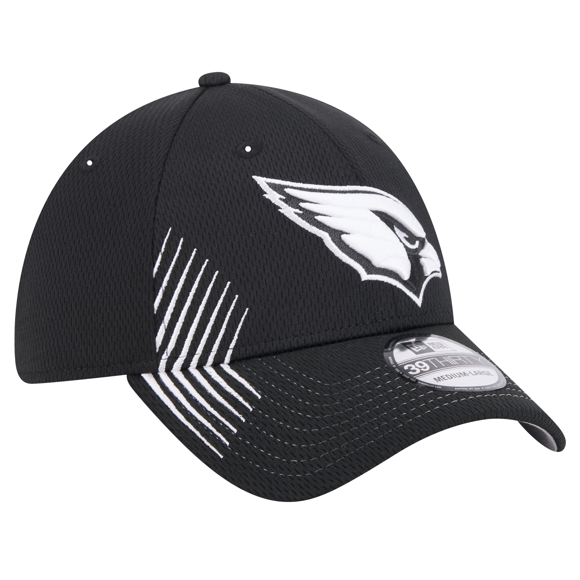 Men's New Era Black Arizona Cardinals Active 39THIRTY Flex Hat