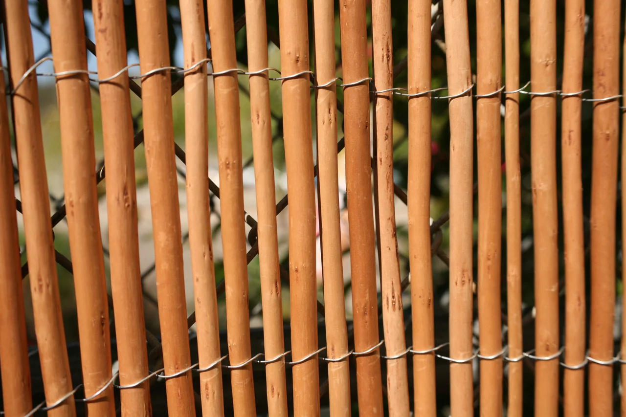 Backyard X-Scapes Natural Peeled Willow Fencing Rolled Panel Fence 6 ft H x 8 ft H