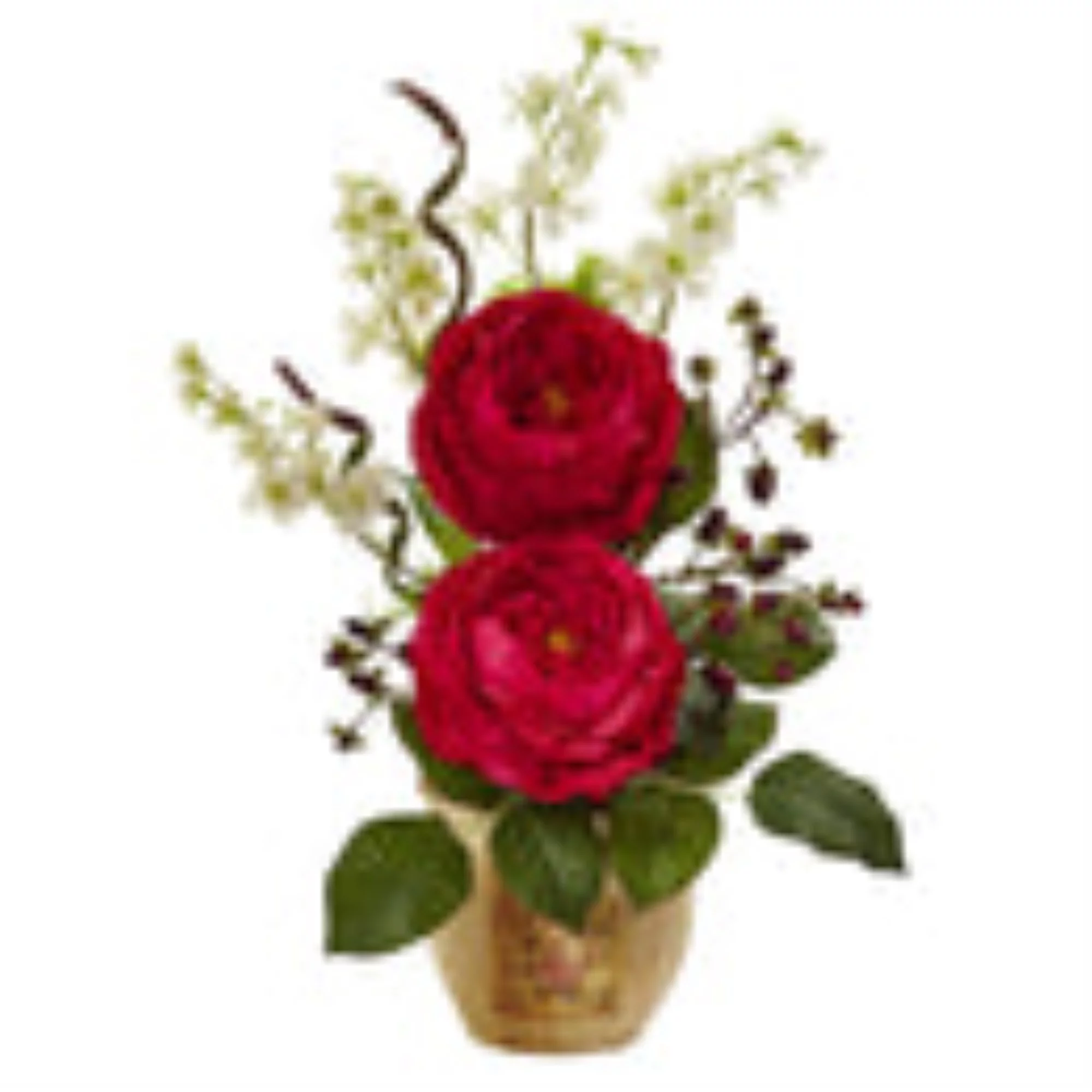 Nearly Natural  5 ft. Bougainvillea Artificial Tree, White