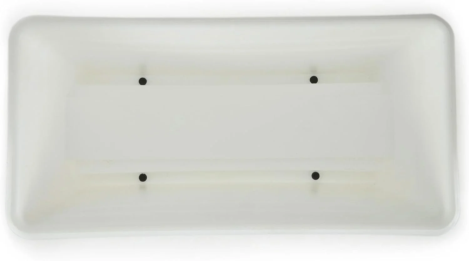 24 inches Deck Rail Box Planter with Easy Drainage Holes, Mounted Garden Flower Planter Boxes, White, Plastic, 4 Pack