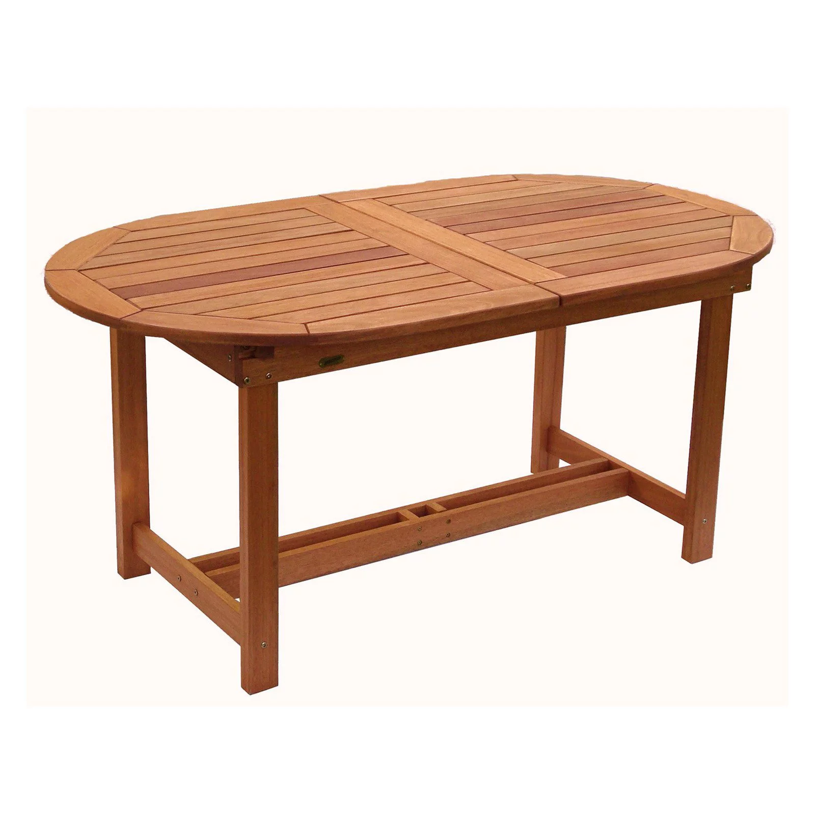 Amazonia Lemans Deluxe Oval Eucalyptus And Wicker Dining Set - Seats 6