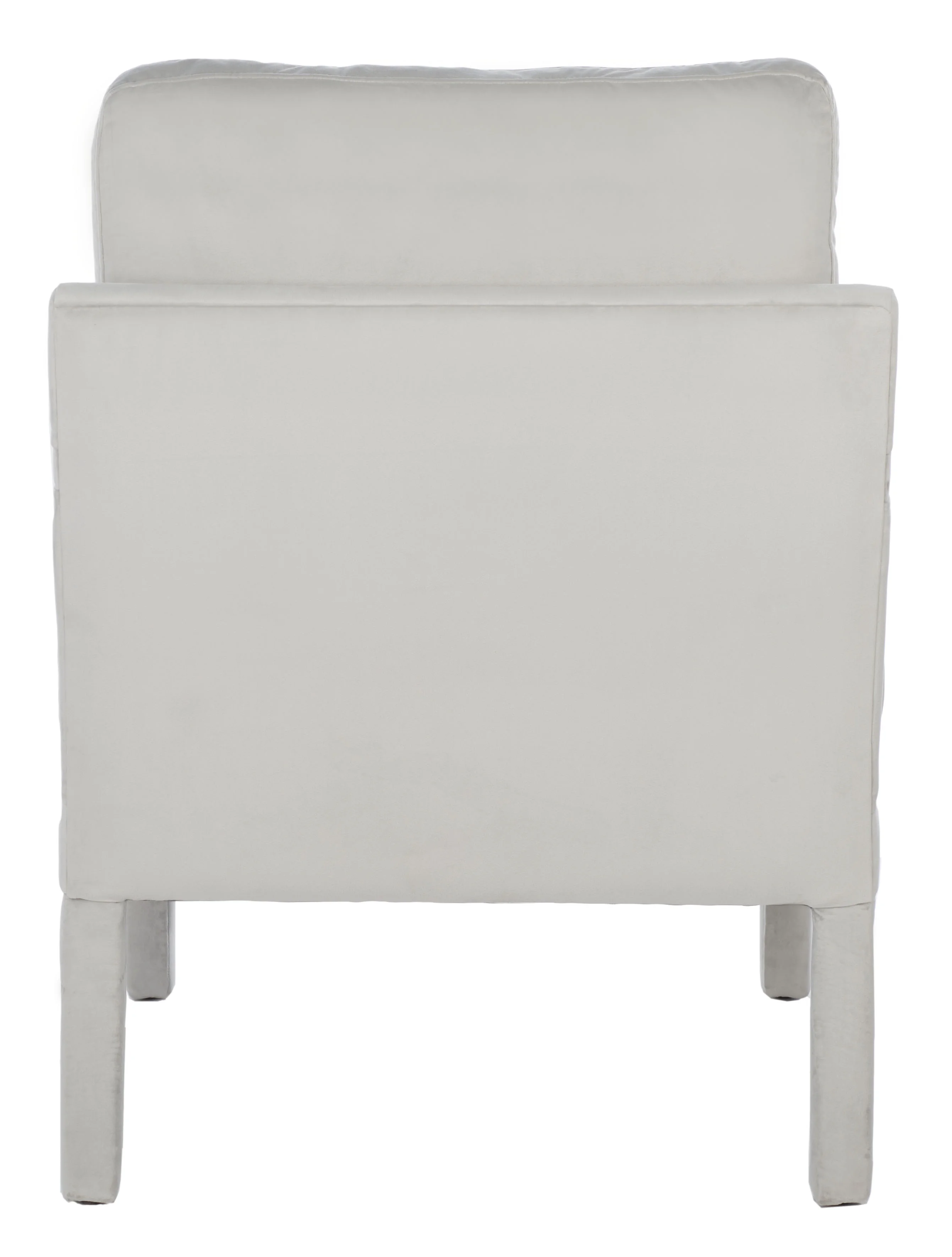 SAFAVIEH Genoa Modern Style Light Gray Upholstered Arm Chairs (25.8 in. W x 29.1 in. D x 35 in. H)