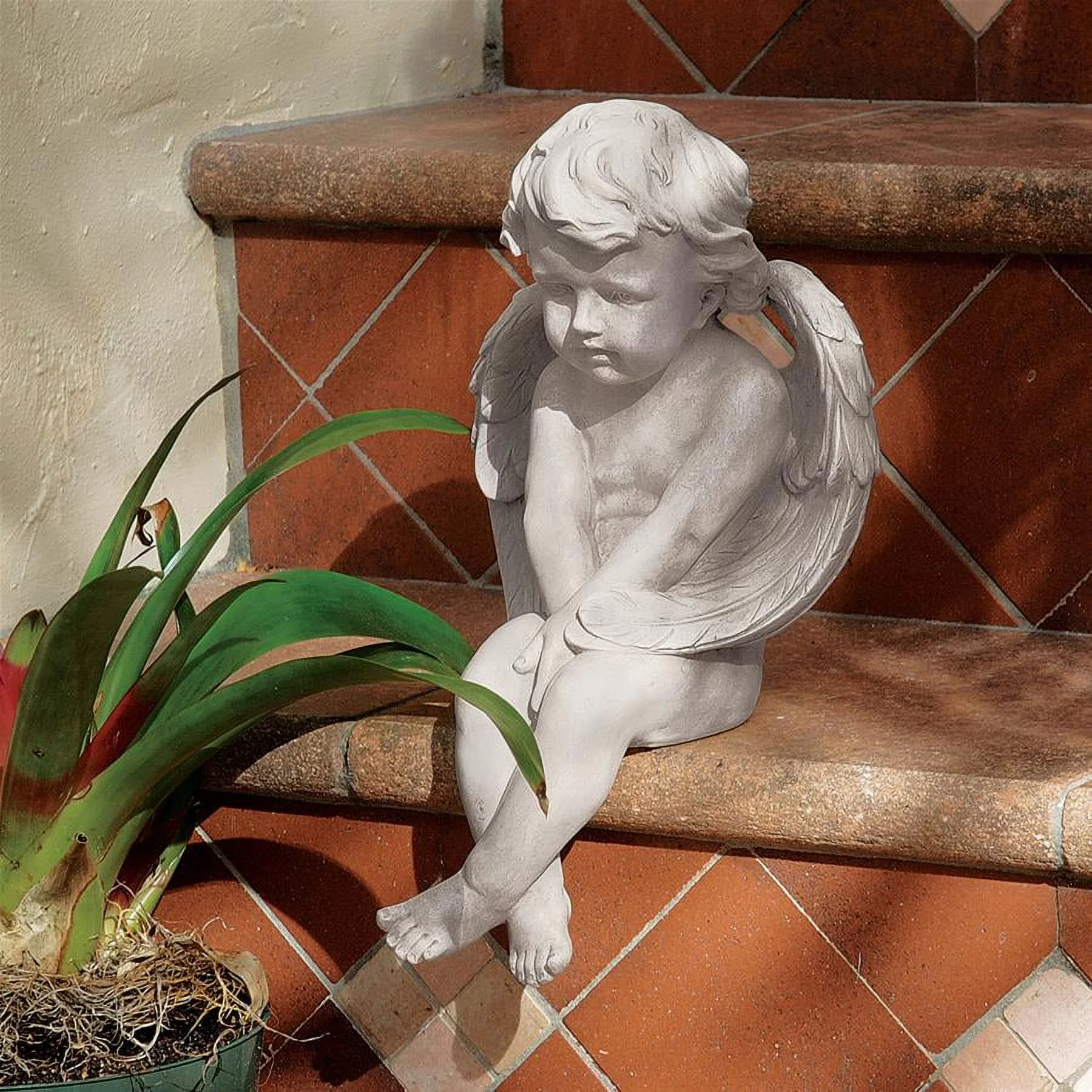 Design Toscano Angel of Meditation Sitting Cherub Statue