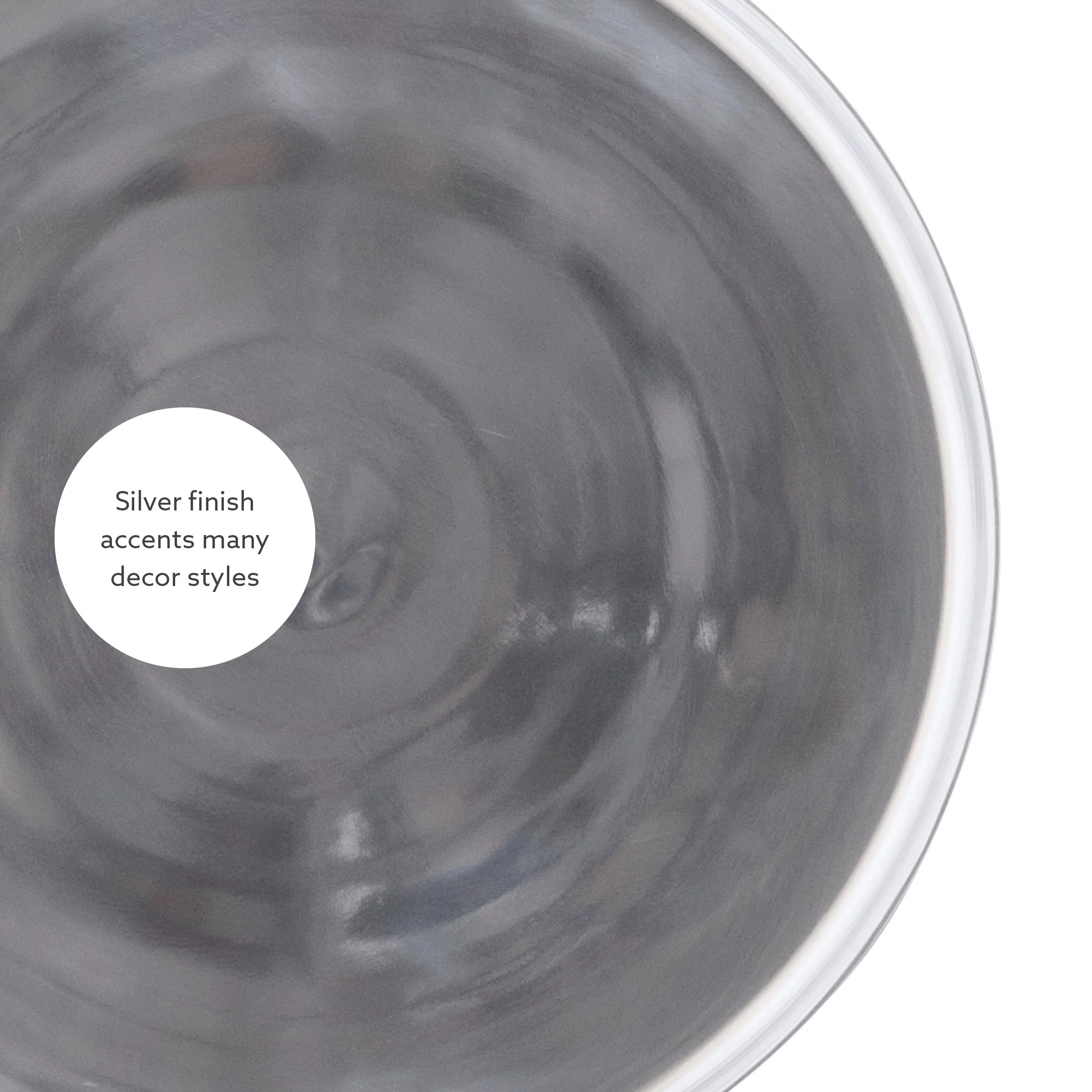 Wiggins Round Metal Pedestal Accent Side Table, Silver