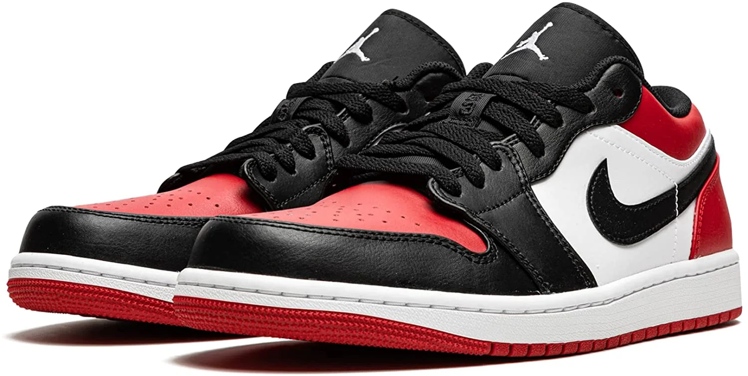 Jordan Mens Air Jordan 1 Low 553558 612 Bred Toe - Size 7.5
