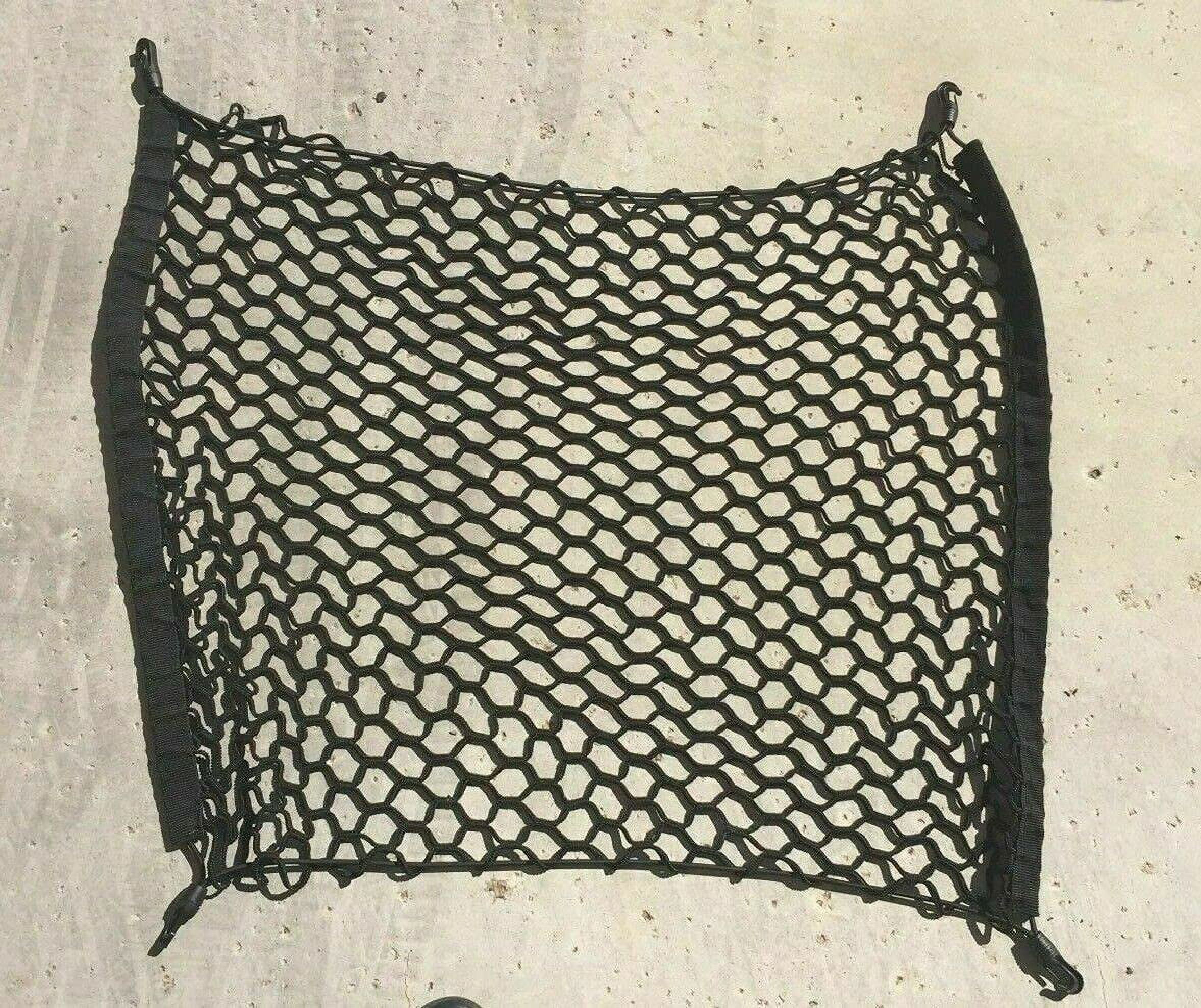 EACCESSORIES EA Rear Trunk Organizer Cargo Net for Ford Escape 2001-2012 – Floor Style Cargo Net for SUV – Premium Mesh Elastic Car Trunk Organizer Vehicle Carrier Storage – Compatible with Escape