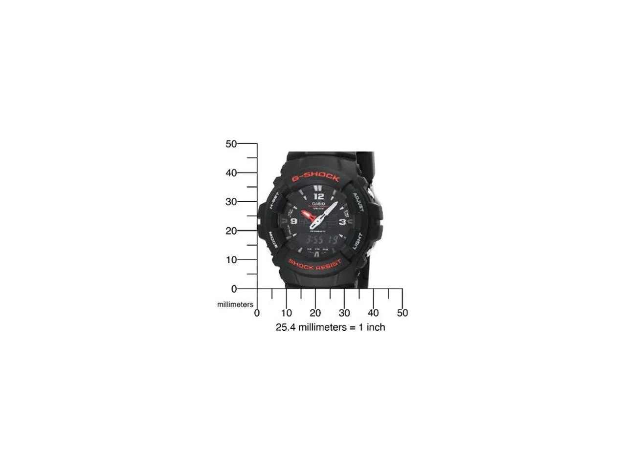 G-Shock Ana-Digi G100-1B Ana-Digi Classic Wristwatch