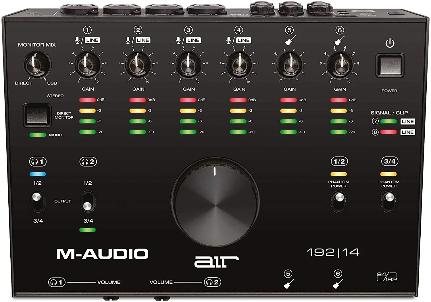 M-Audio AIR 192|14 - 8-In 4-Out USB Audio / MIDI Interface with Recording Software from Pro-Tools & Ableton Live, Plus Studio-Grade FX & Instruments