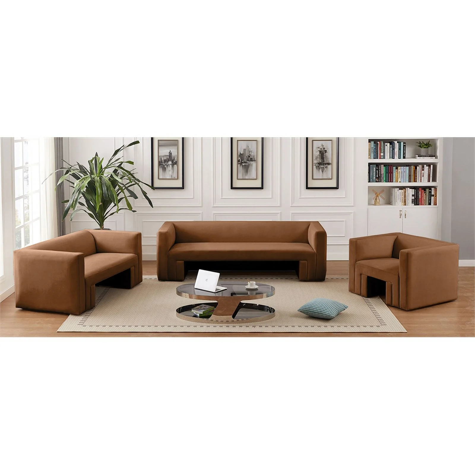 Meridian Furniture Henson Saddle Velvet Chair