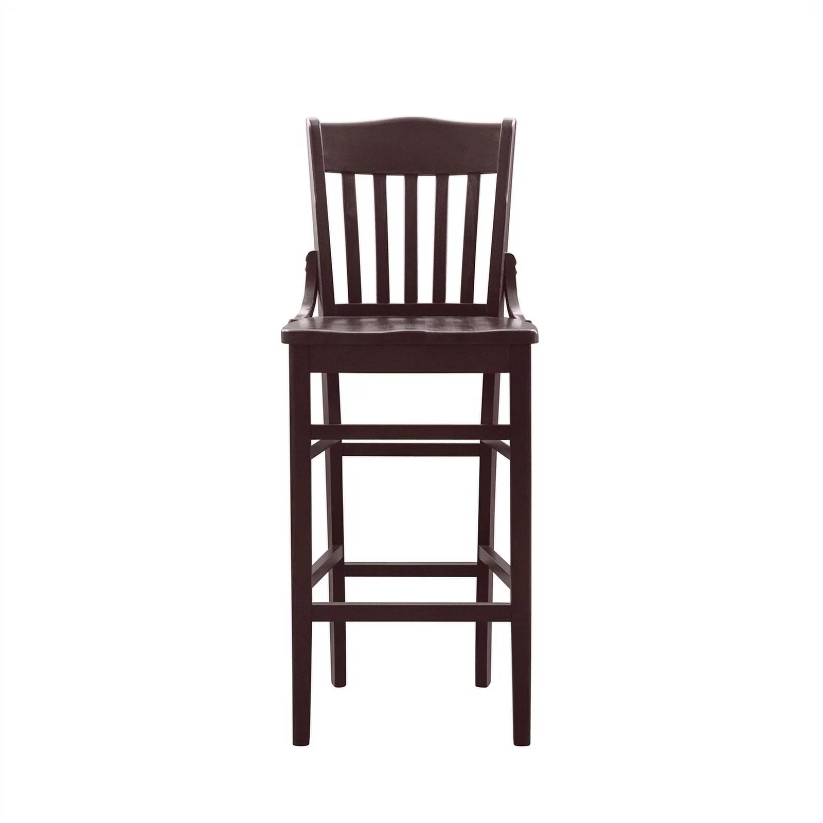 Linon Jasper Wood Commercial Grade Set of Two Barstools in Brown