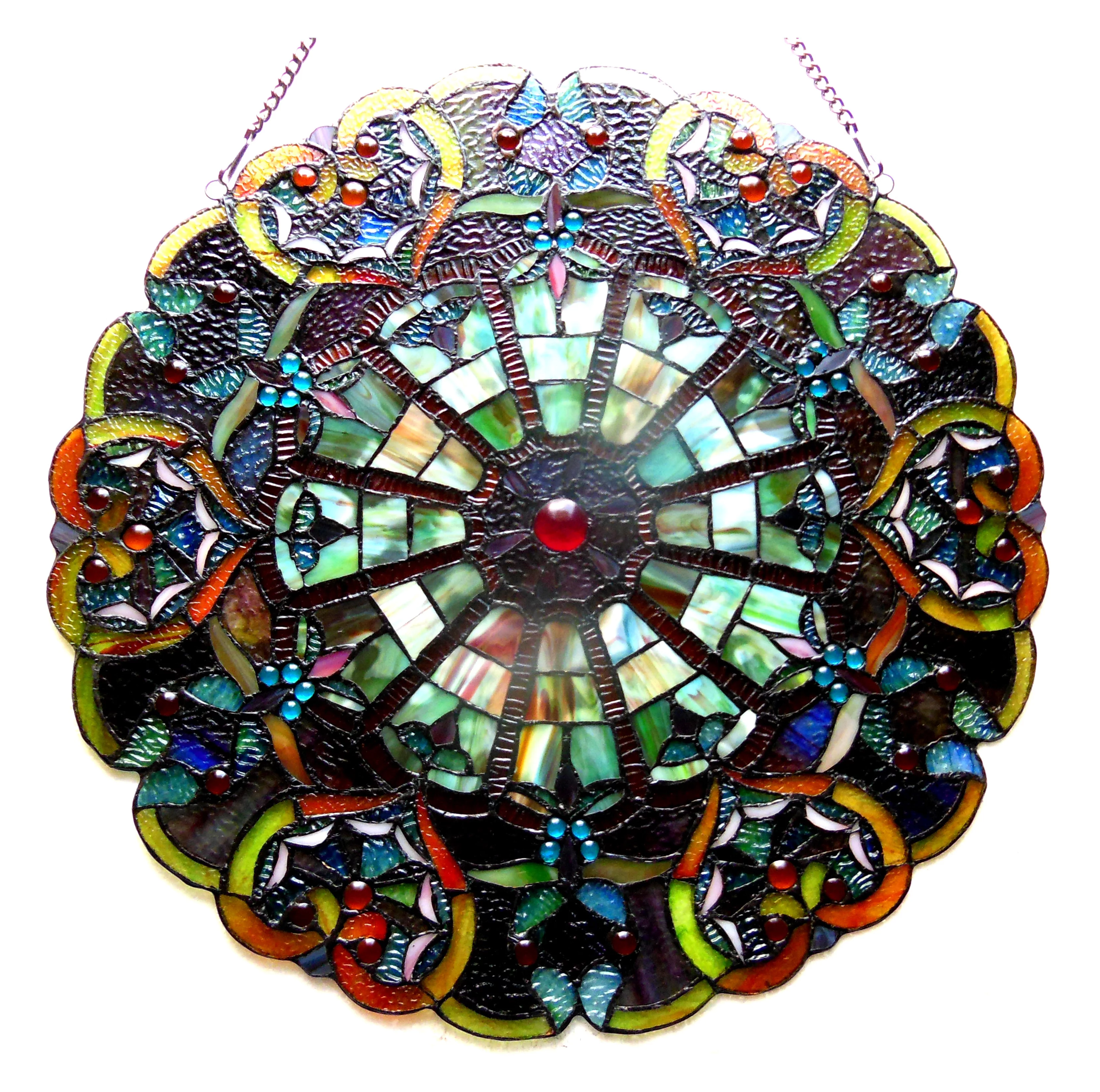 RADIANCE Goods Tiffany-Glass Victorian Window Panel 23